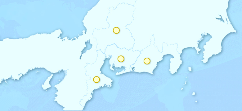 東海圏の地図